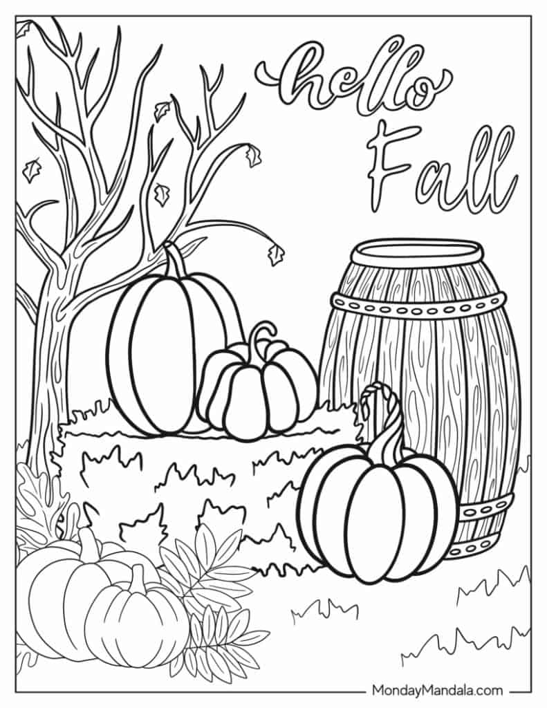 fall coloring pages for adults