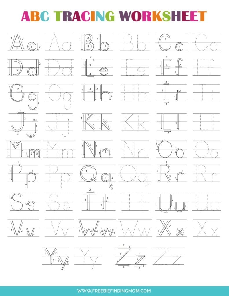 tracing worksheets printable