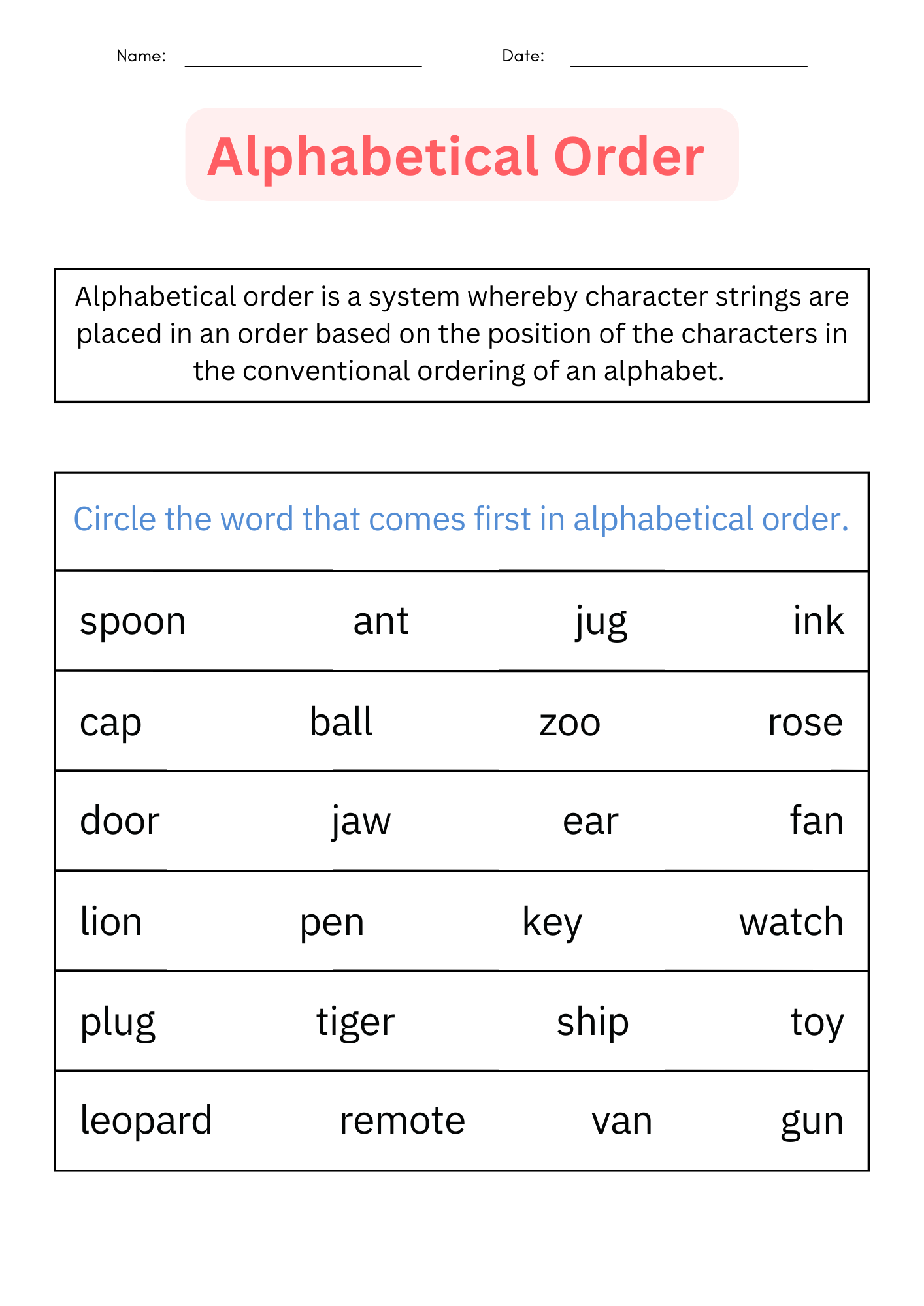 printable abc worksheets