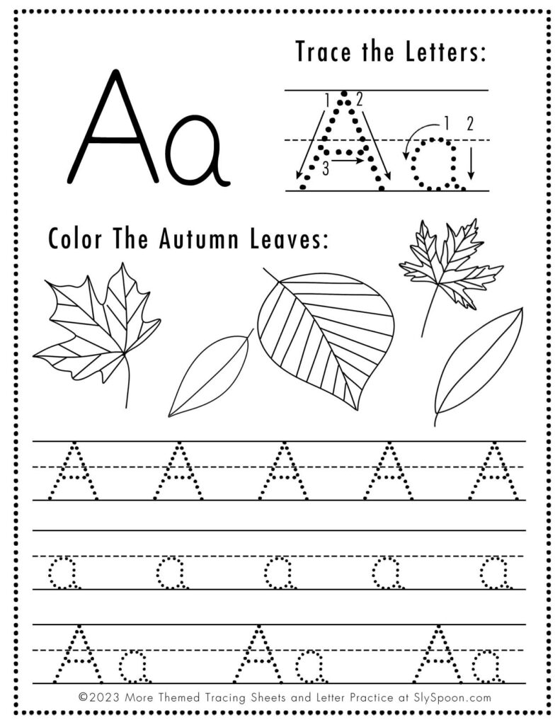 free printable letter tracing worksheets