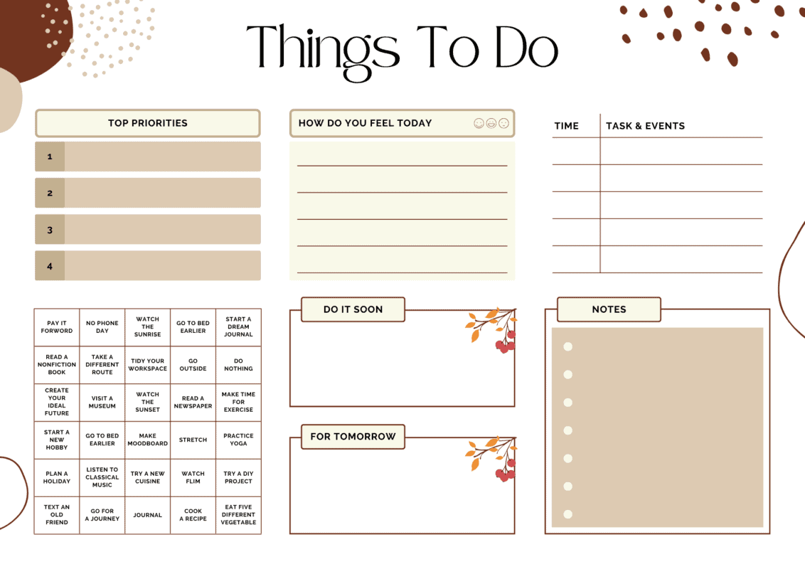 free printable adhd daily planner template free printable adhd daily planner template