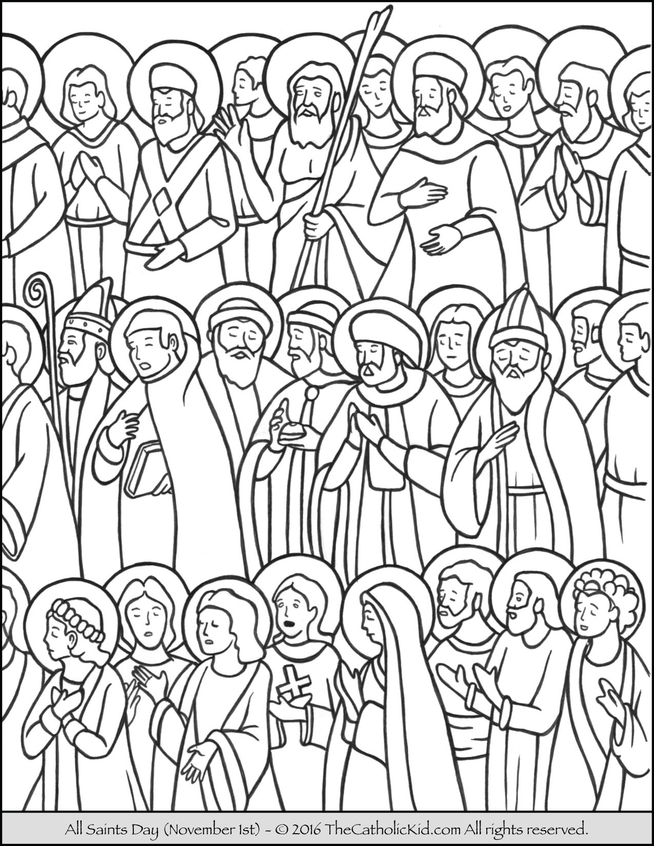 All Saints Day Coloring Page 