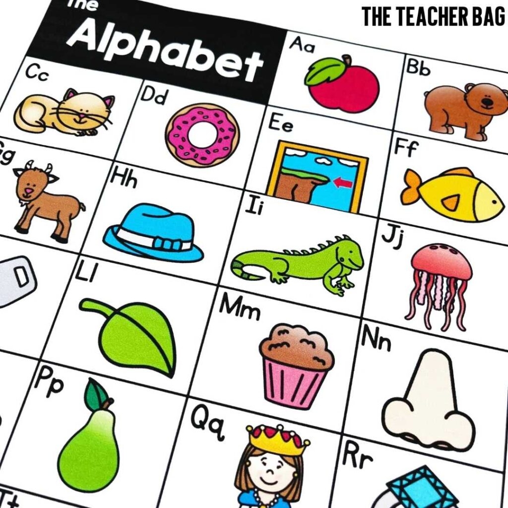 Alphabet Chart Freebie The Teacher Bag Alphabet Chart Freebie The Teacher Bag