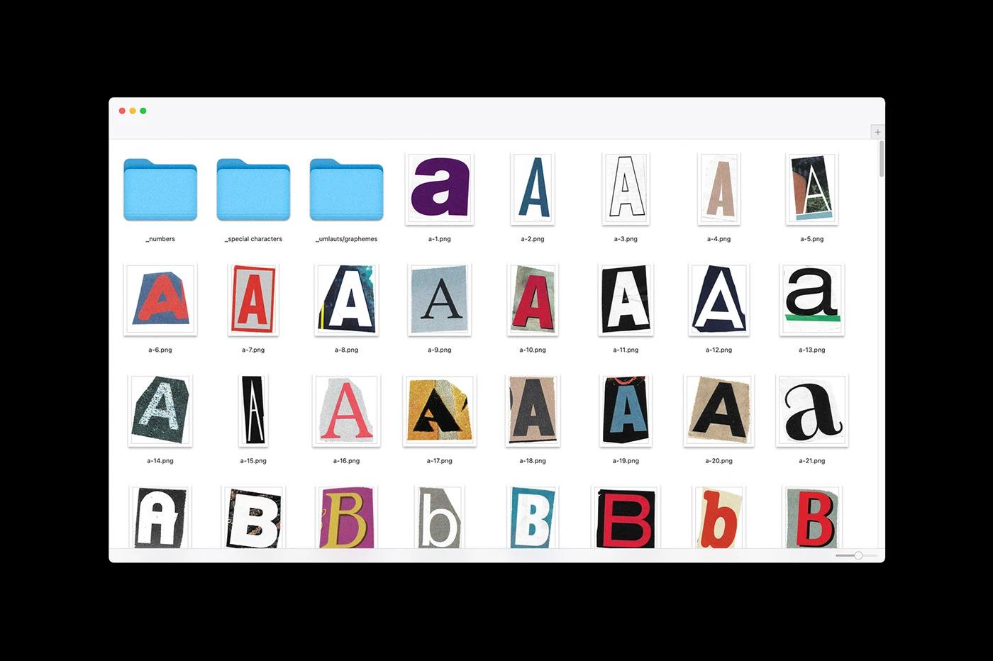 Alphabet Cut Outs 450 Assets Behance