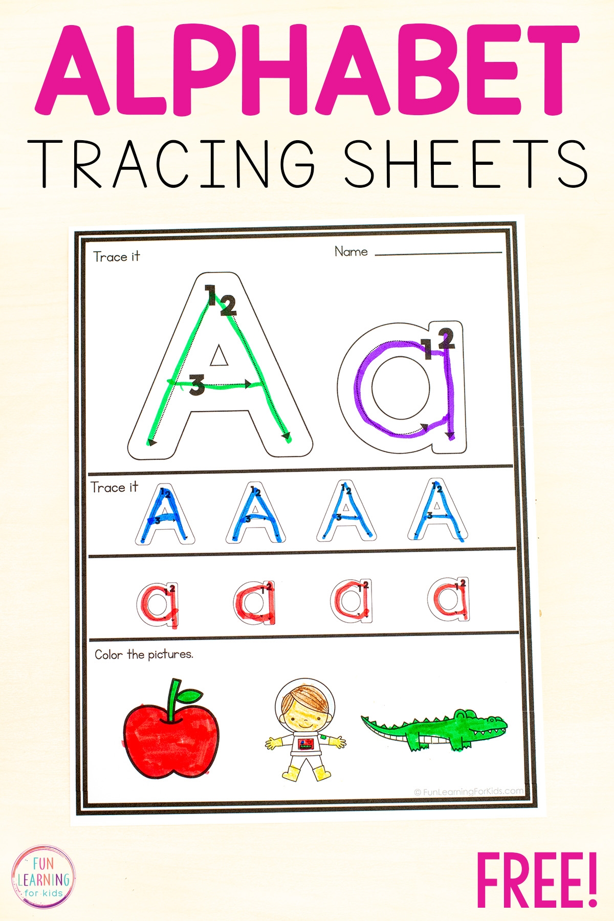 free printable preschool alphabet worksheets