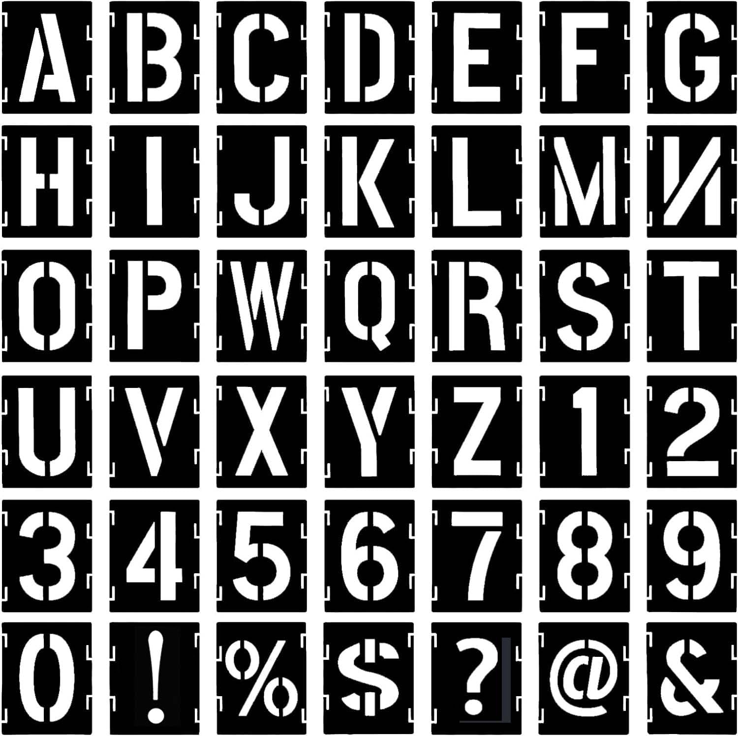 Amazon 42 Piece Letter Stencils 3 5 Inch Reusable Alphabet Number Stencils For Spray Paint Wall Painting Arts Crafts Sewing