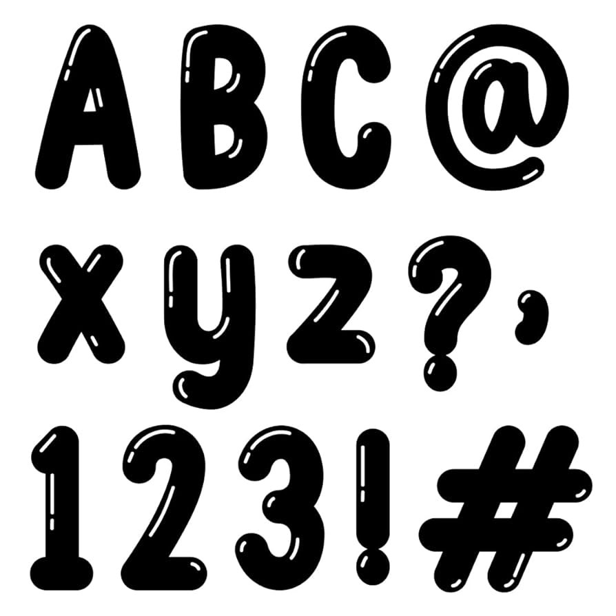Amazon CTP Core Decor Bubble Letters Punch Out Letters Creative Teaching Press 10887 Office Products