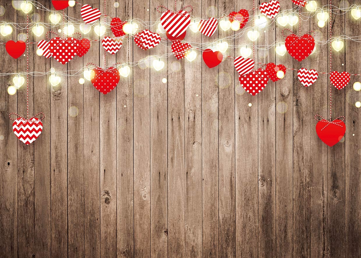 Amazon LYWYGG 7X5FT Happy Valentine s Day Backdrops Valentines Decoration For Photography Mom s Party Banner Backgrounds Wooden Wall Valentine Backdrop For Photography Props CP 308 Electronics