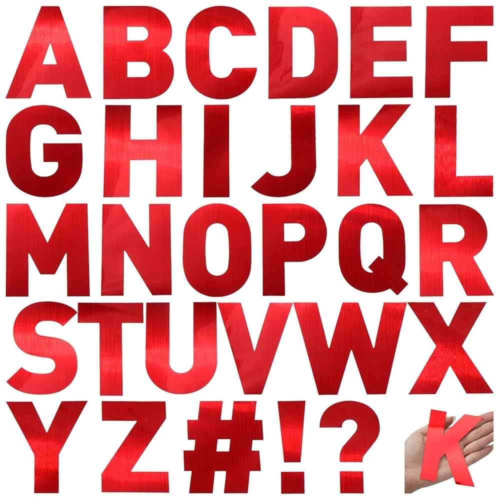 Amazon Panelee 145 Pieces 20 Sheets Large Letter Stickers 4 Inch Big Font Alphabet Letter Stickers Self Adhesive For Classroom Window Door Home Decor Mailbox Sign Red Tools Home Improvement