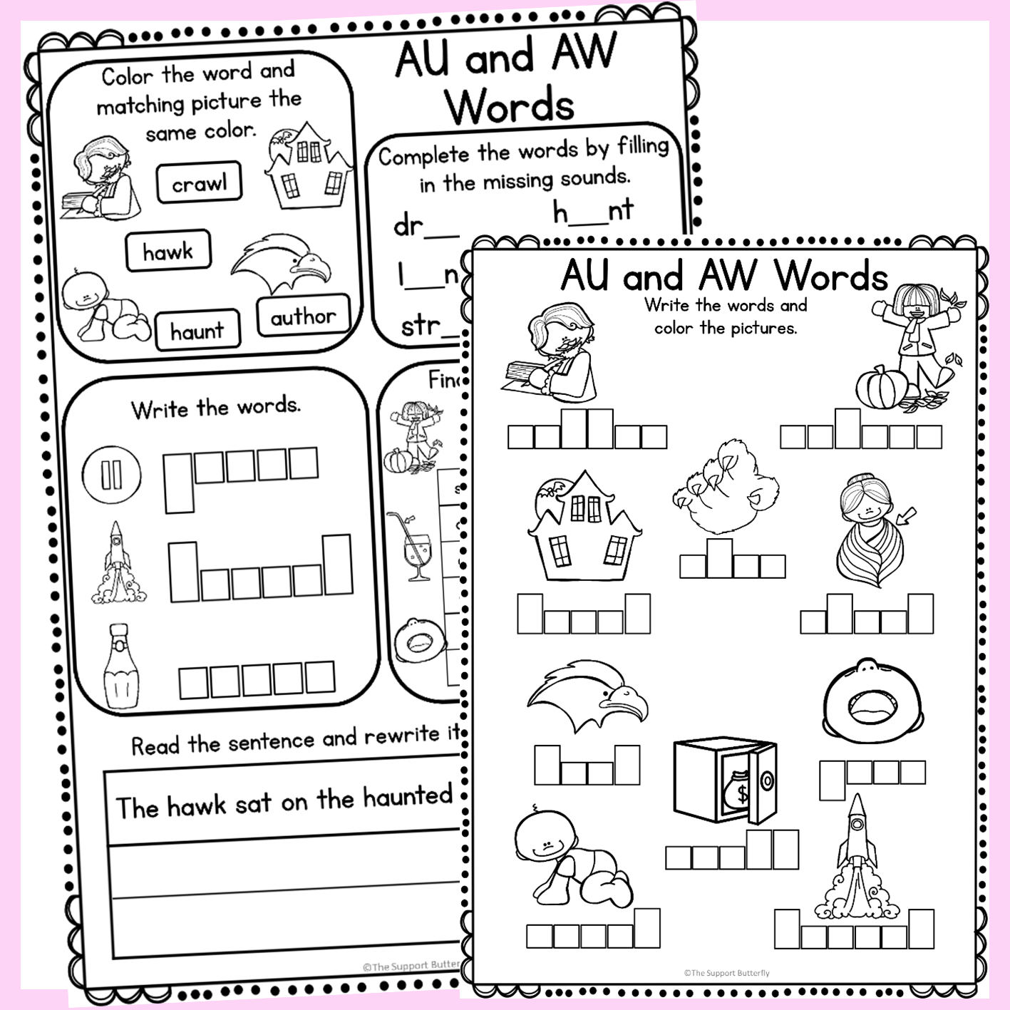 AU And AW Diphthong Worksheets Made By Teachers