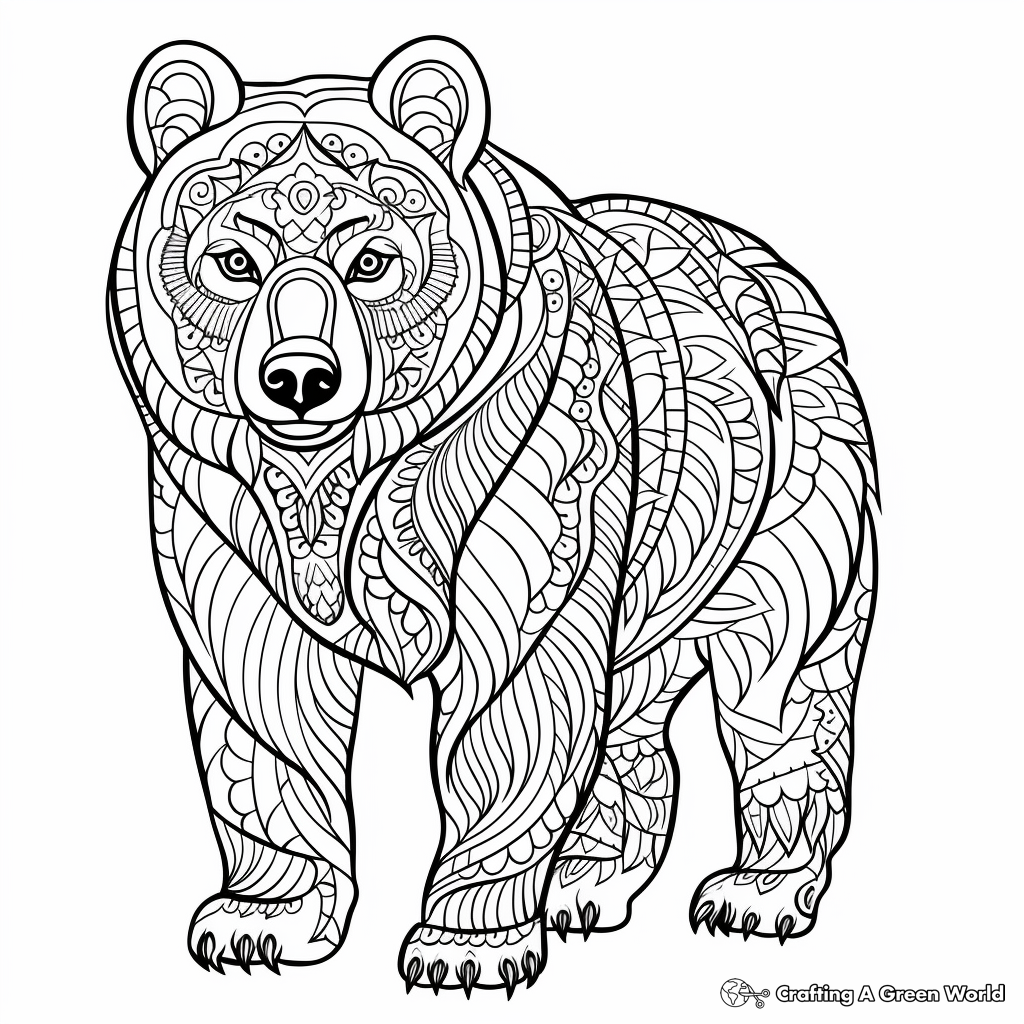 Bear For Adults Coloring Pages Free Printable Bear For Adults Coloring Pages Free Printable