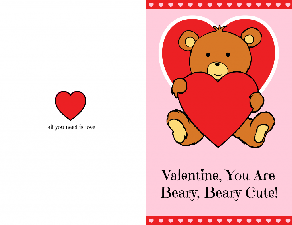 valentines day card printable valentines day card printable