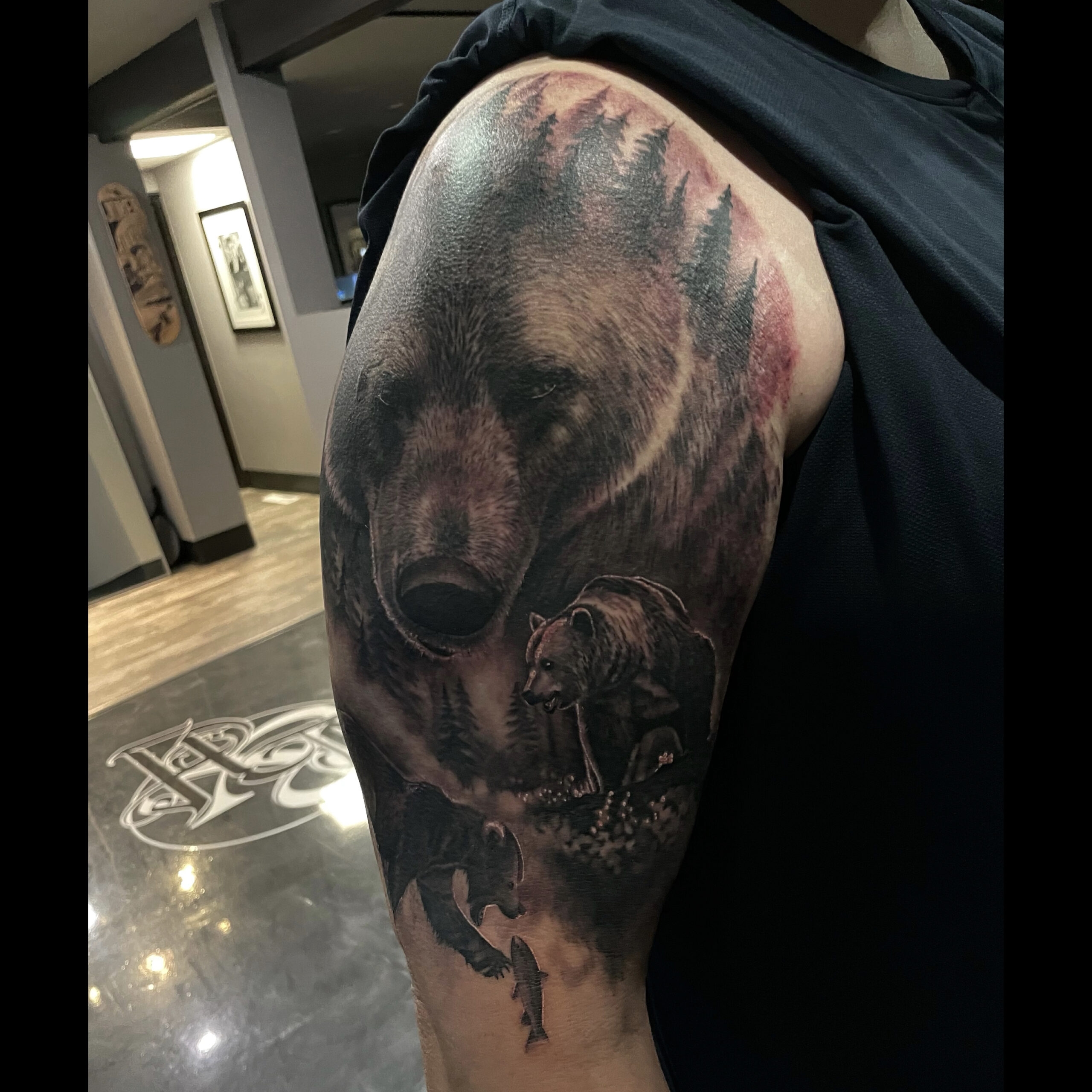 bear tattoo black bear tattoo black