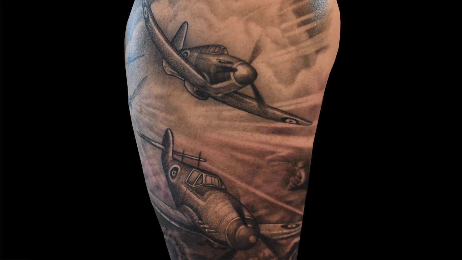 Black And Grey Realism World War II Fighter Planes By Laura Leonello