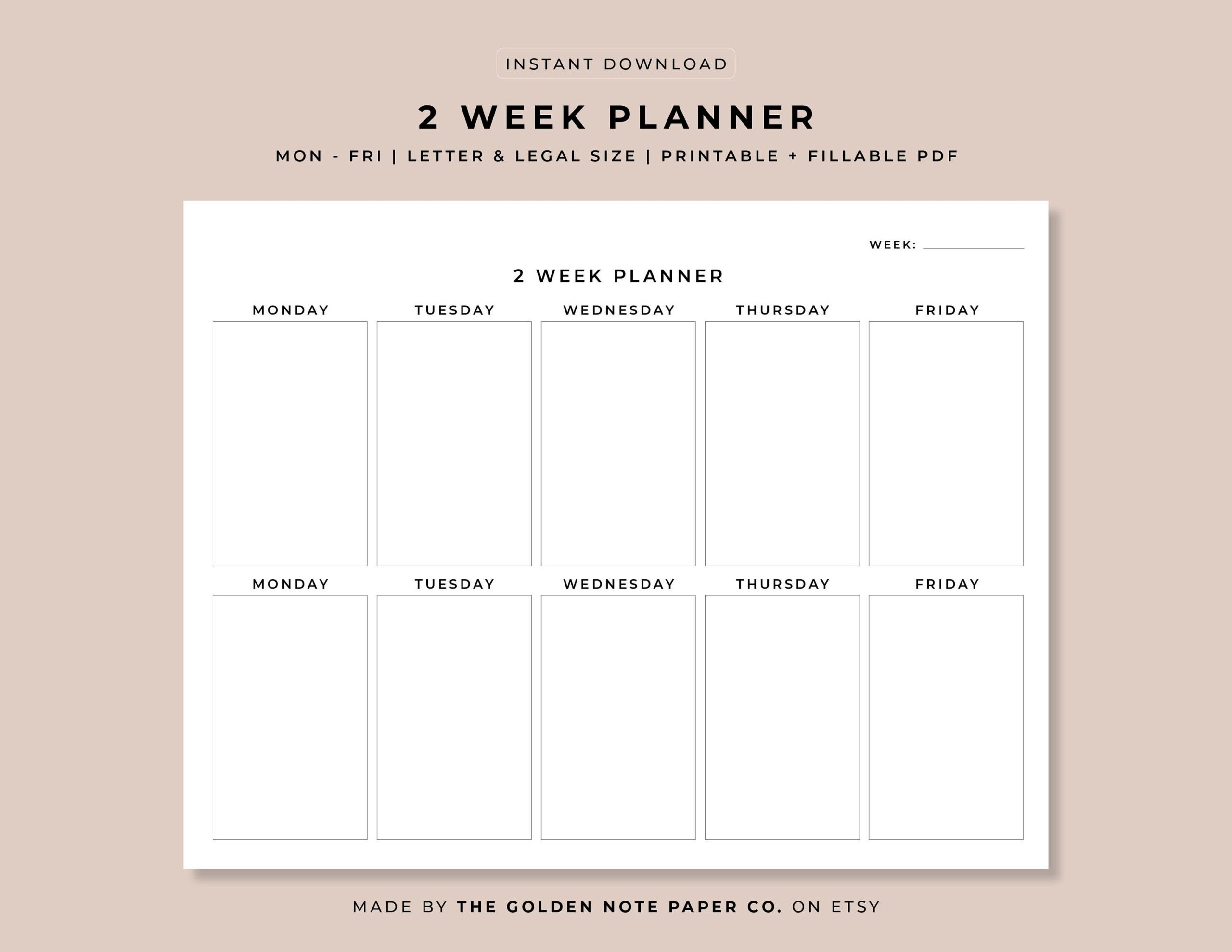 Blank Minimalistic 2 Week Planner Printable Landscape Schedule Calendar Weekly Organizer Office Planner Desk Planner Letter Legal A4 Etsy Blank Minimalistic 2 Week Planner Printable Landscape Schedule Calendar Weekly Organizer Office Planner Desk Planner Letter Legal A4 Etsy