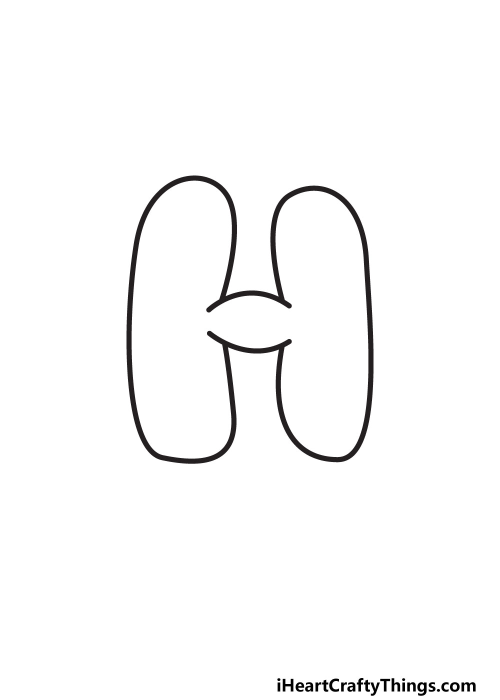 Bubble Letter H Draw Your Own Bubble H In 6 Easy Steps