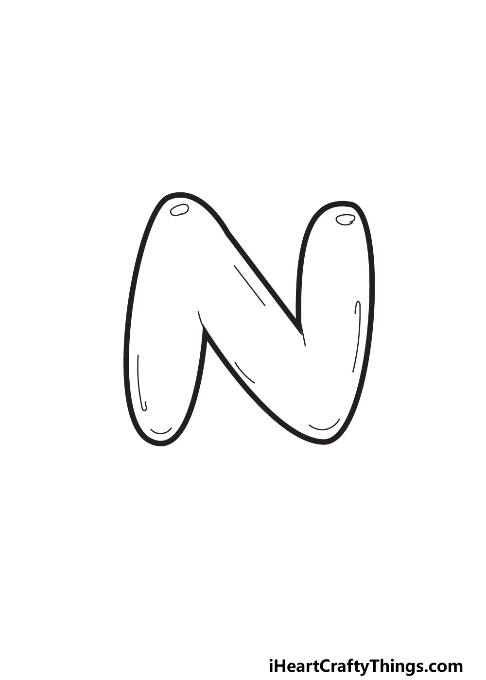 bubble letters n