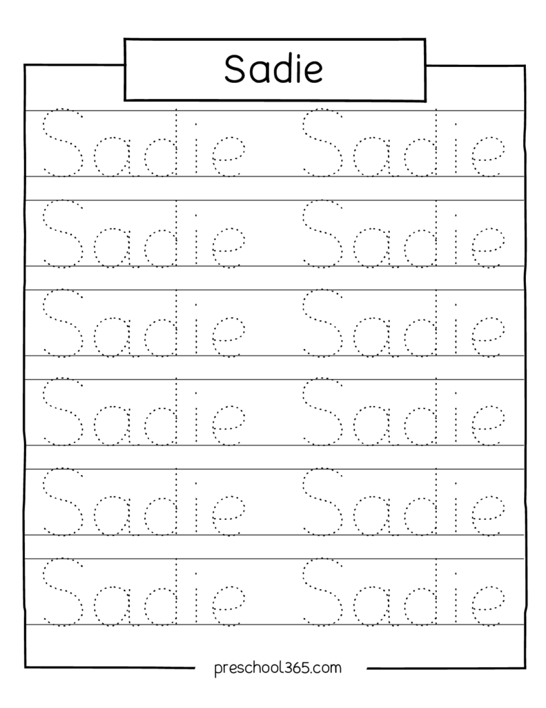 Carson Sadie Levi Rolan Madelyn Name Tracing Sheet Carson Sadie Levi Rolan Madelyn Name Tracing Sheet