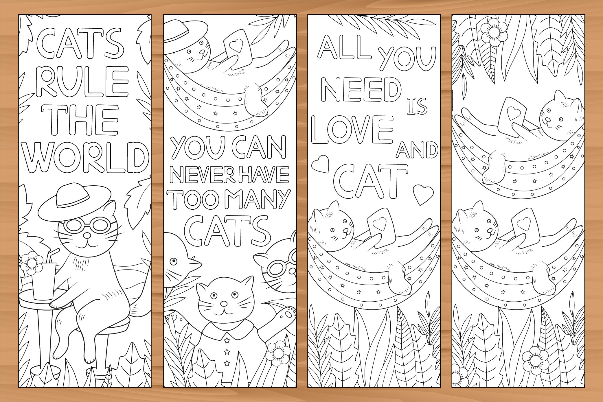 Cat Bookmark 8 Coloring Bookmarks Cat Bookmark 8 Coloring Bookmarks