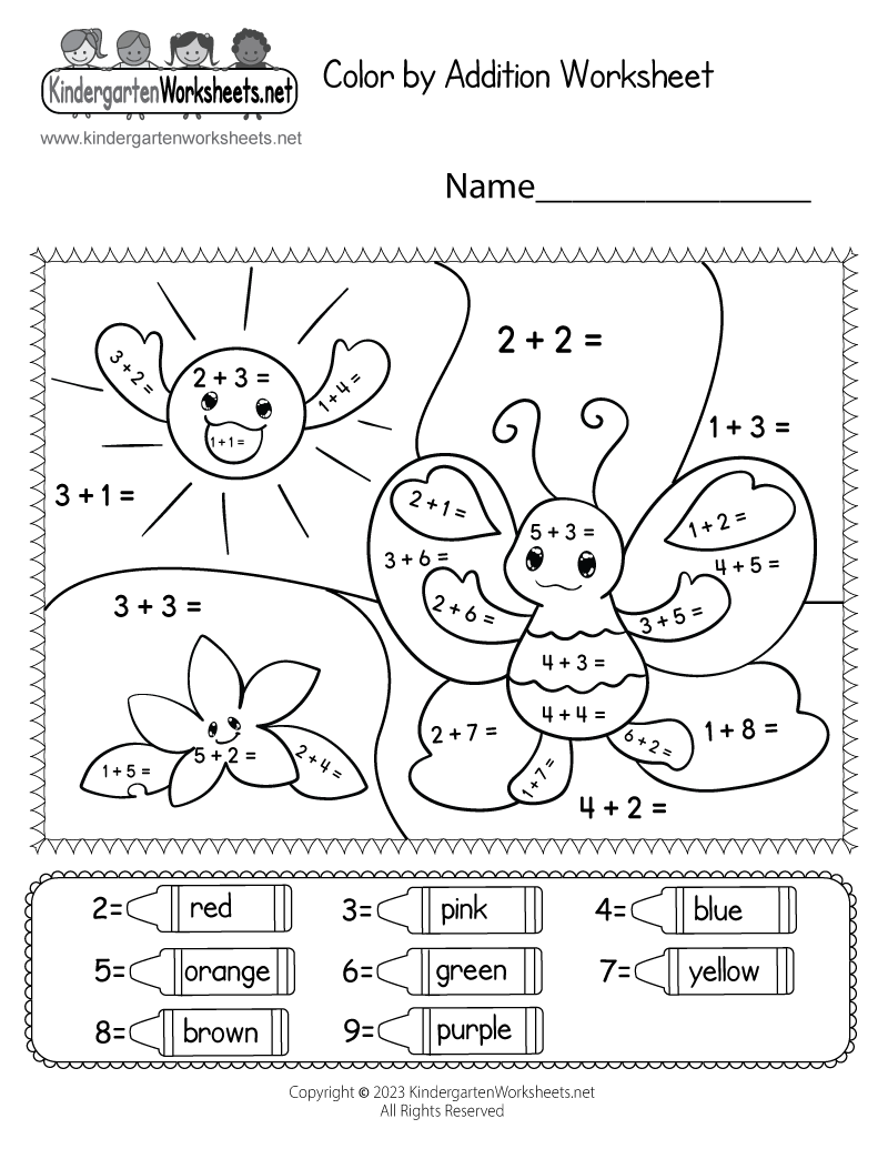 printable worksheets for kindergarten free