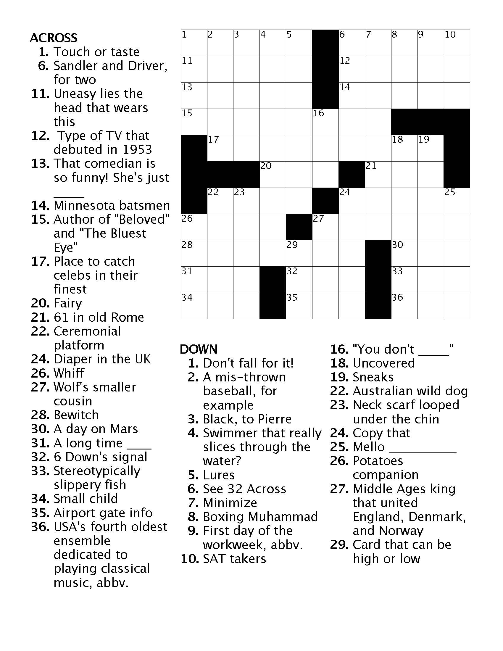 printable crossword puzzles pdf for adults printable crossword puzzles pdf for adults