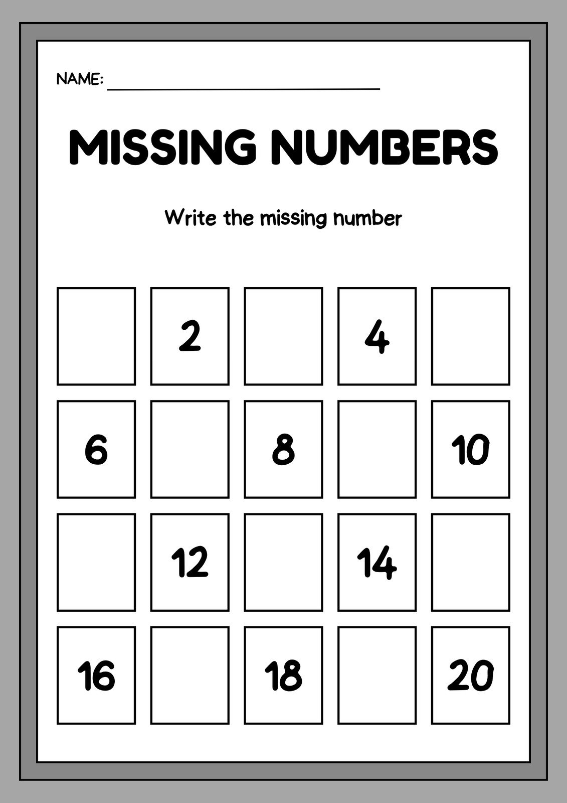 kindergarten math worksheets printable