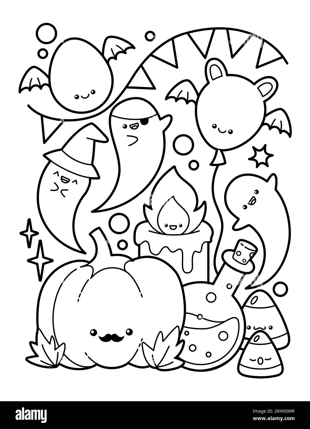 cute halloween coloring page