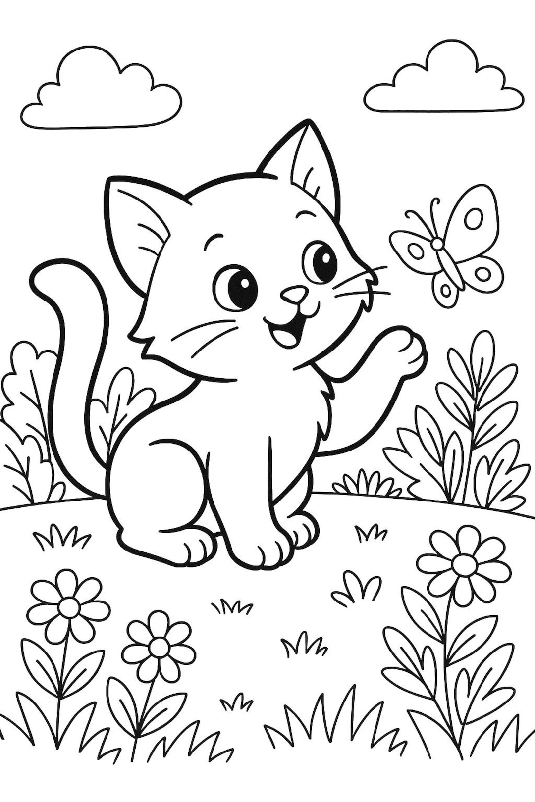 pictures to color of kittens