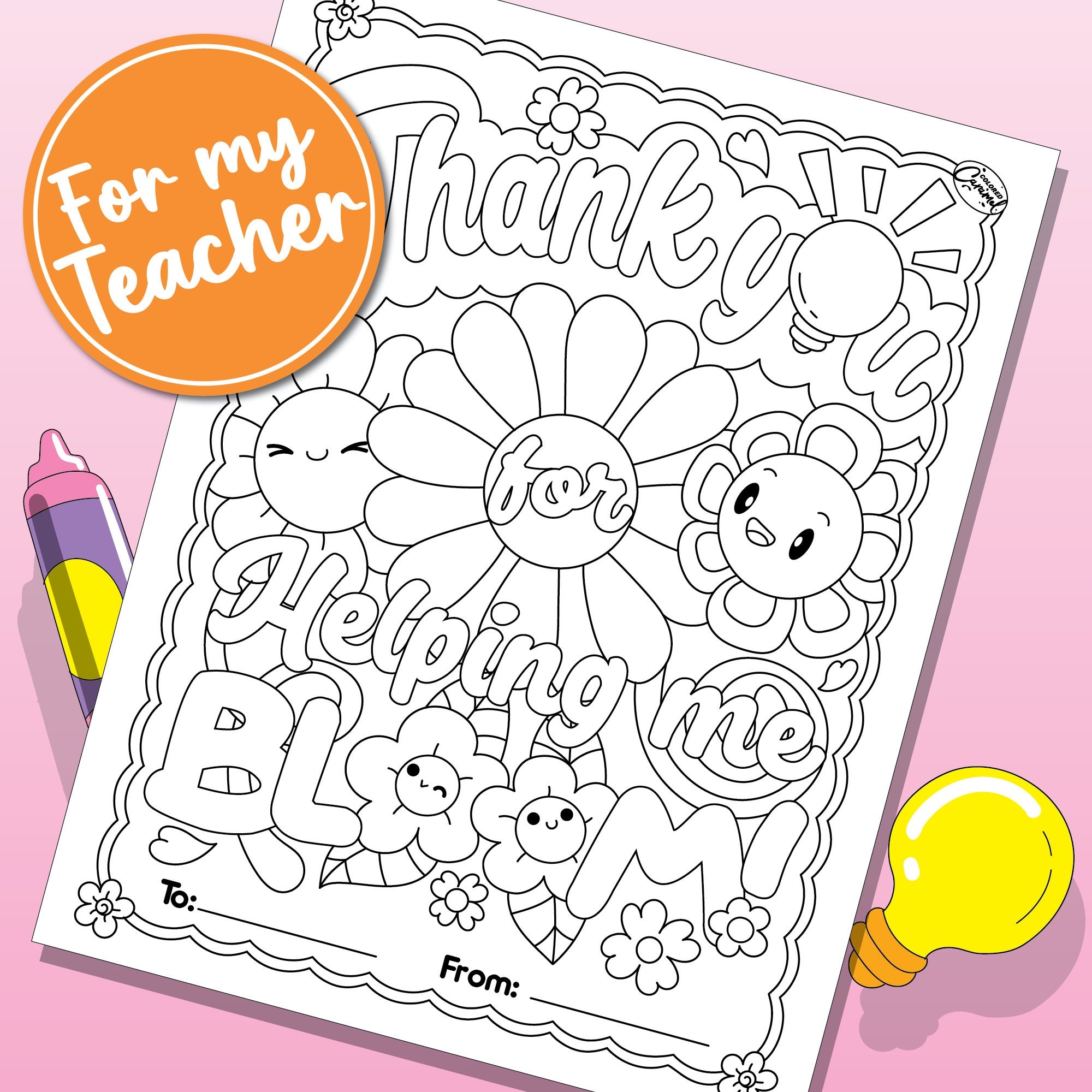 Cute Teacher Appreciation Gift Printable Coloring Page Thank You For Helping Me Bloom Colorable Sheet End Of School Digital Download PDF Etsy Cute Teacher Appreciation Gift Printable Coloring Page Thank You For Helping Me Bloom Colorable Sheet End Of School Digital Download PDF Etsy