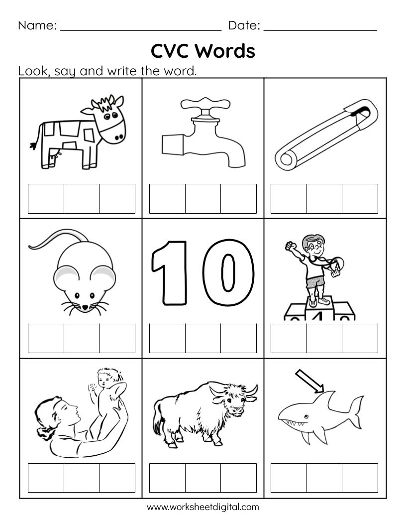 cvc words worksheets free printable cvc words worksheets free printable