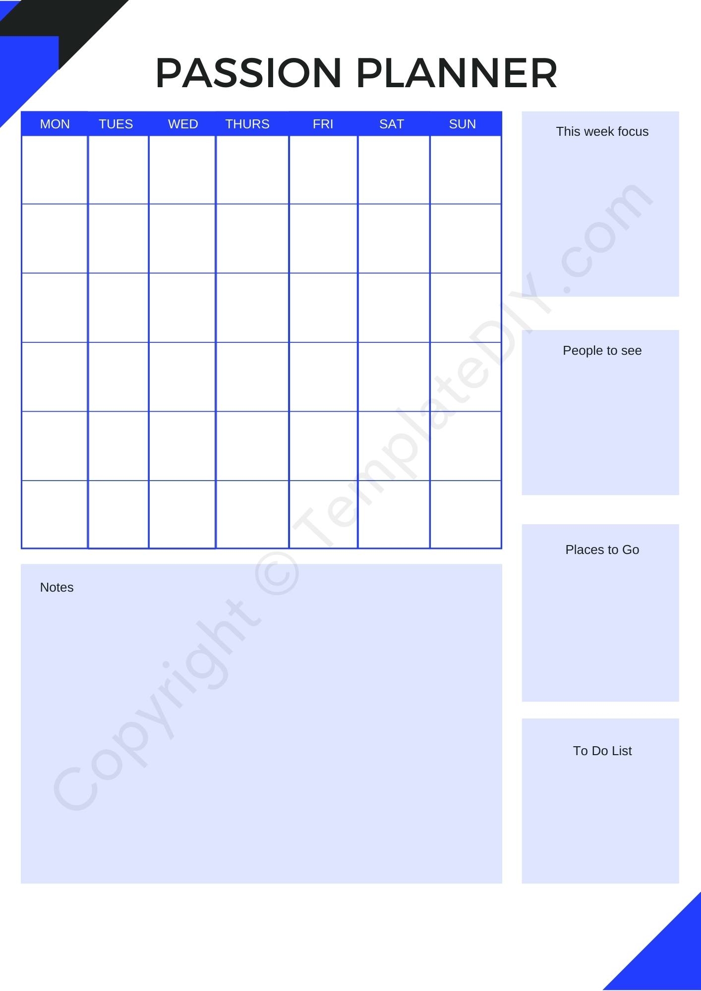 Daily Passion Planner Printable Template In PDF Word Excel Daily Passion Planner Printable Template In PDF Word Excel