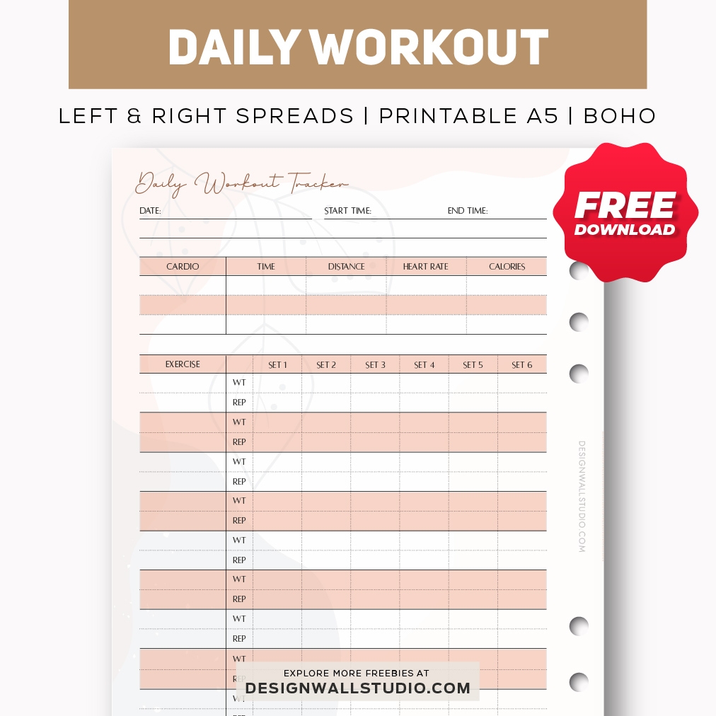 workout planner printable workout planner printable