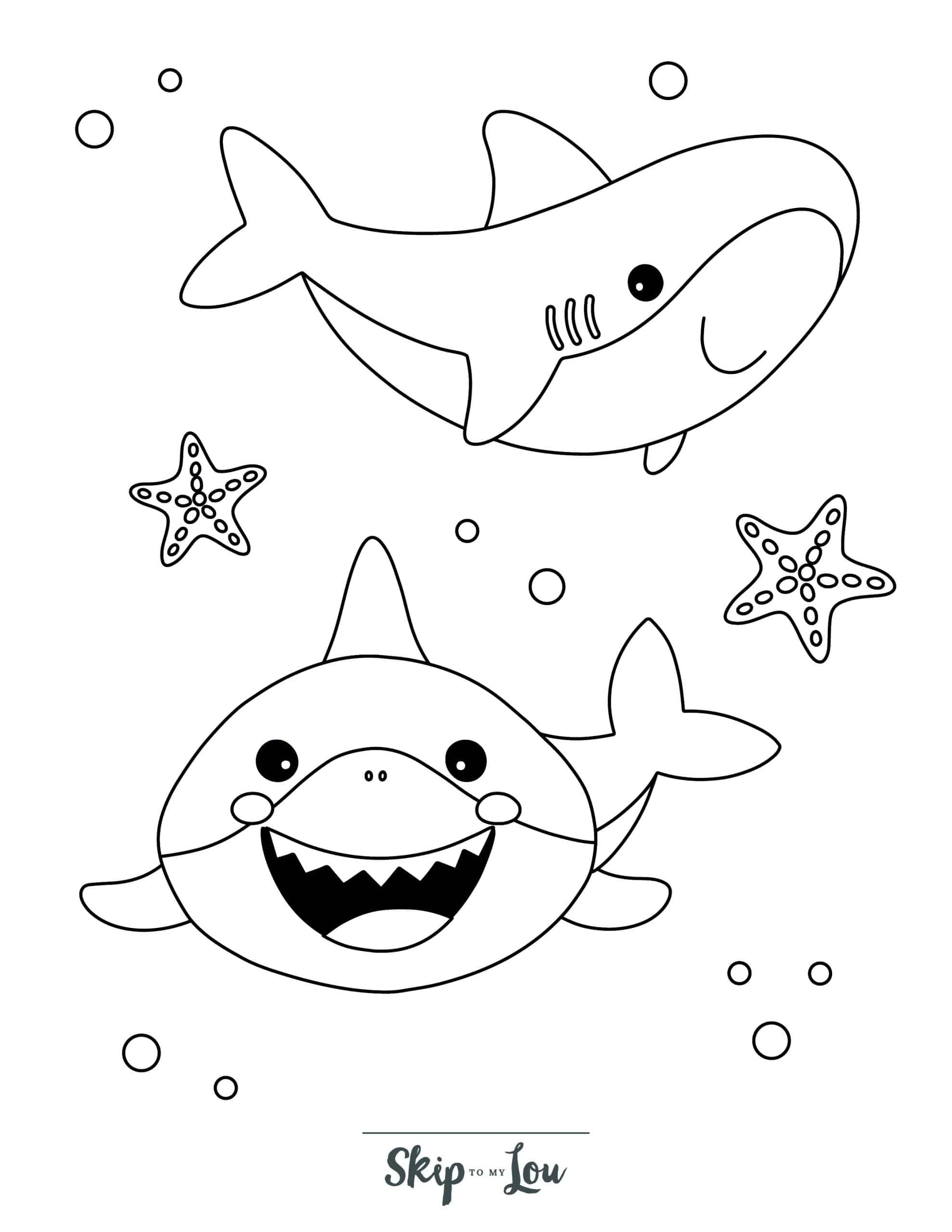 Dive Into Fun With Free Shark Coloring Pages Skip To My Lou