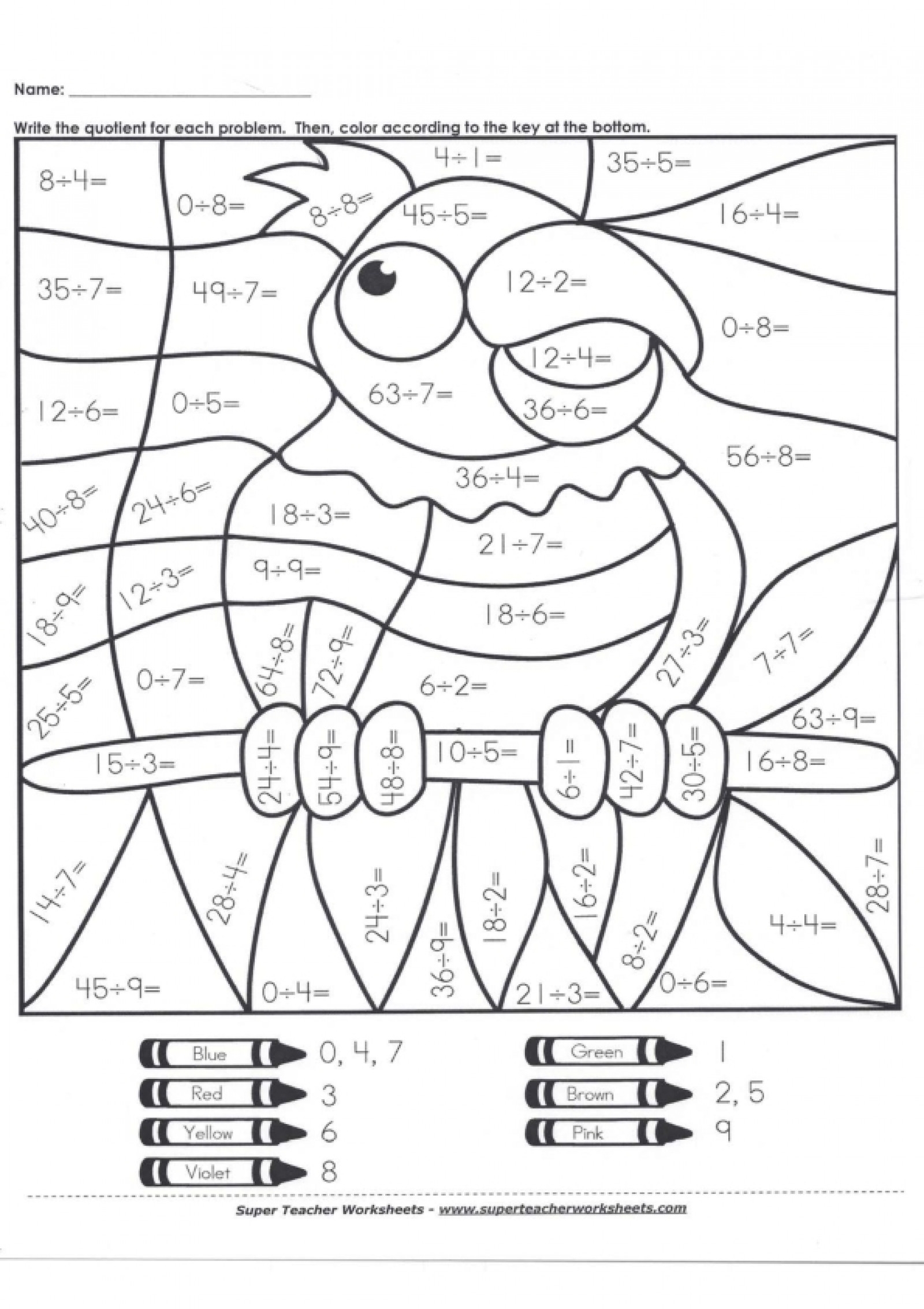 math coloring worksheets printable