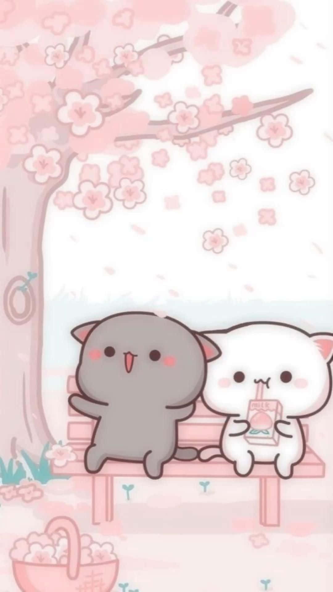 Download Cute Kawaii Cats Peach And Goma Wallpaper Wallpapers