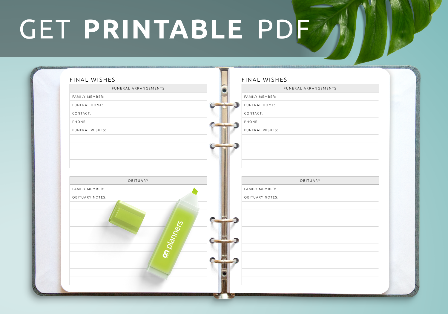 Download Printable Final Wishes Template PDF Download Printable Final Wishes Template PDF