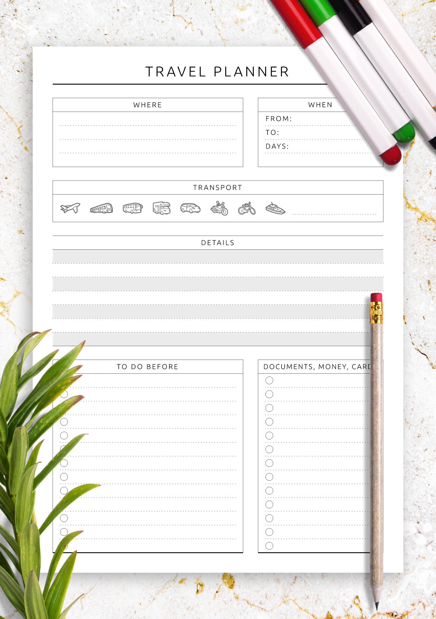travel planner free printable travel planner free printable