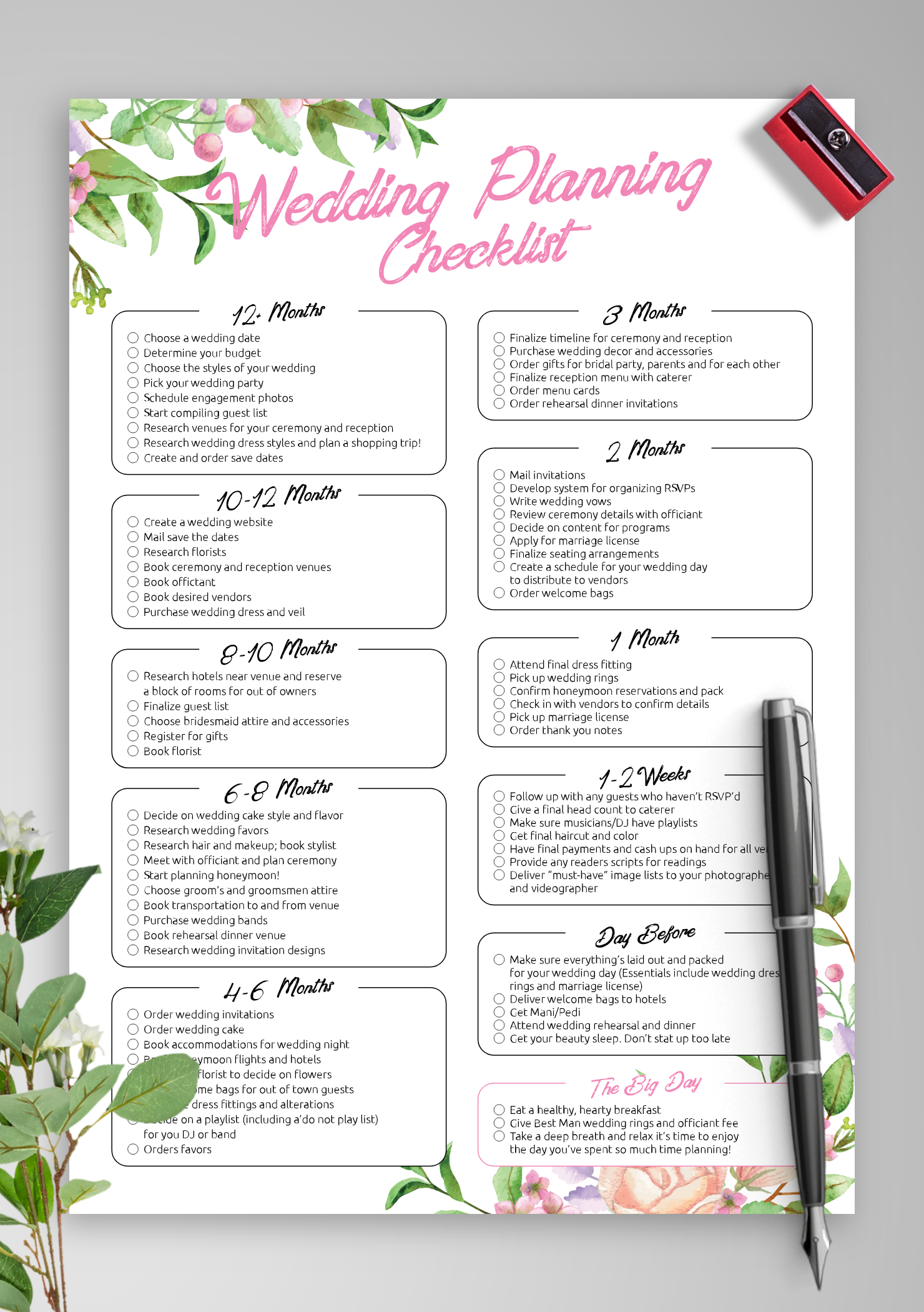 Download Printable Wedding Planning Checklist Eco Style PDF Download Printable Wedding Planning Checklist Eco Style PDF