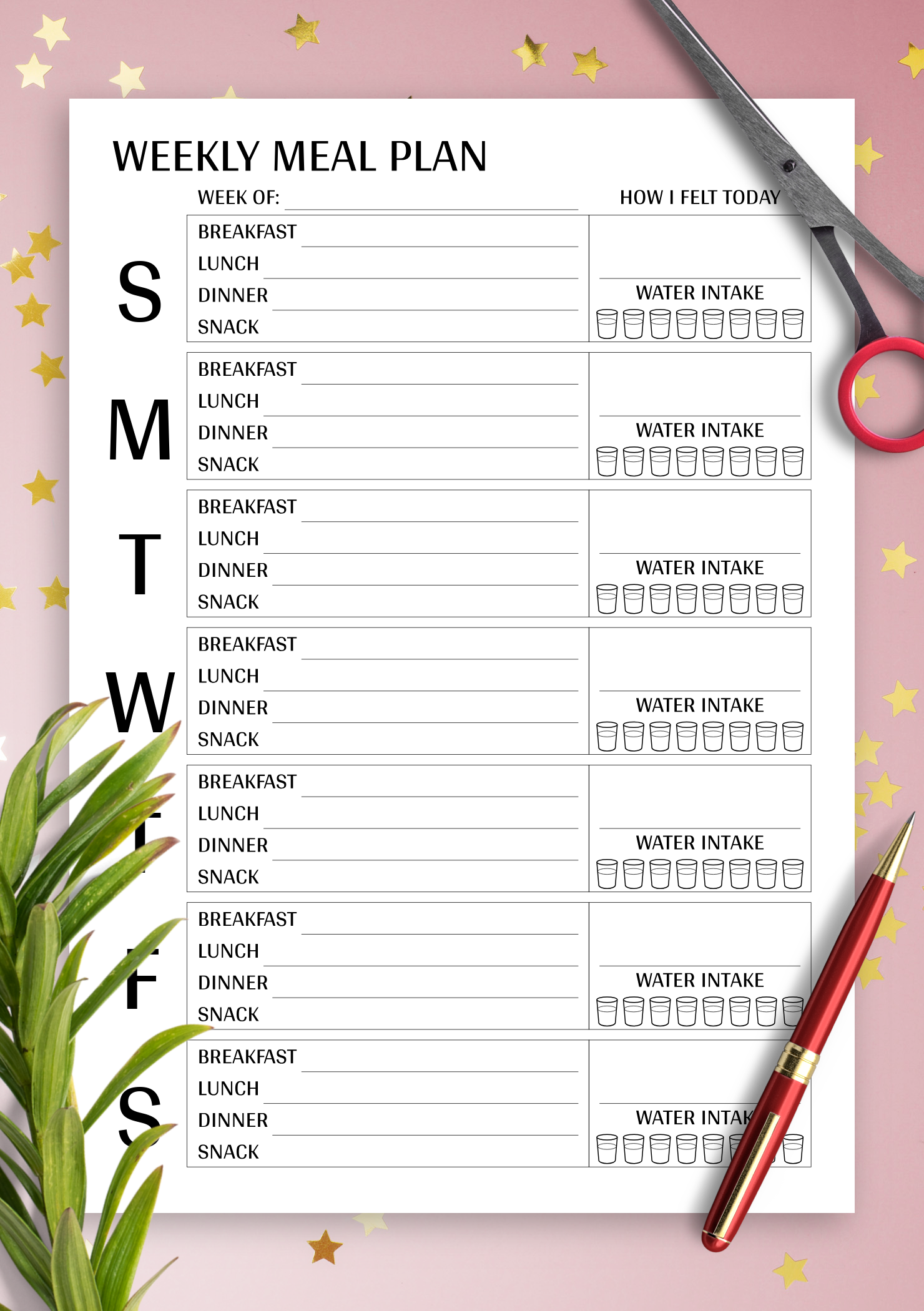 meal planner printable pdf