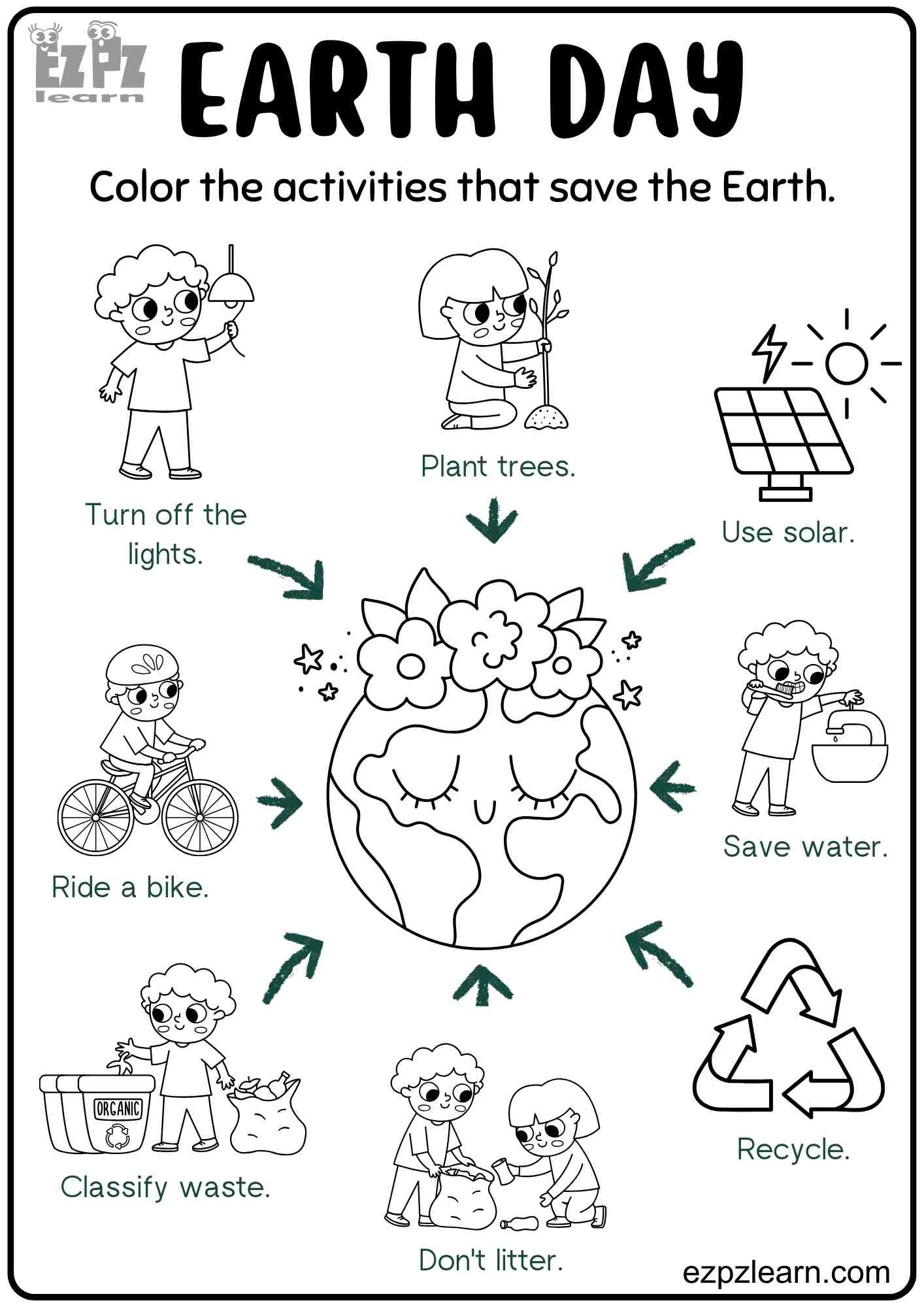 earth day printable worksheets