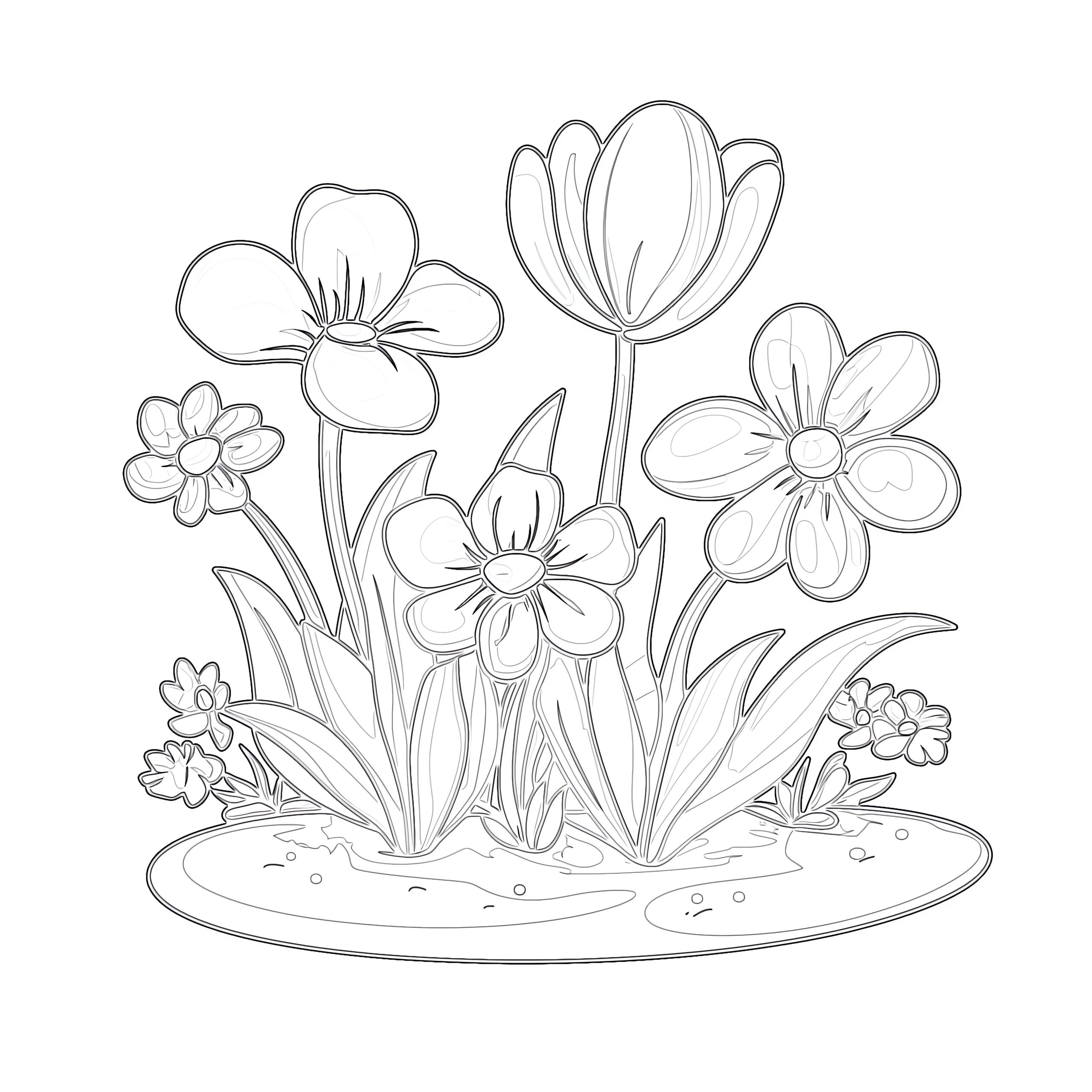Easy Flower Coloring Pages Printable Coloring Pages Mimi Panda Easy Flower Coloring Pages Printable Coloring Pages Mimi Panda