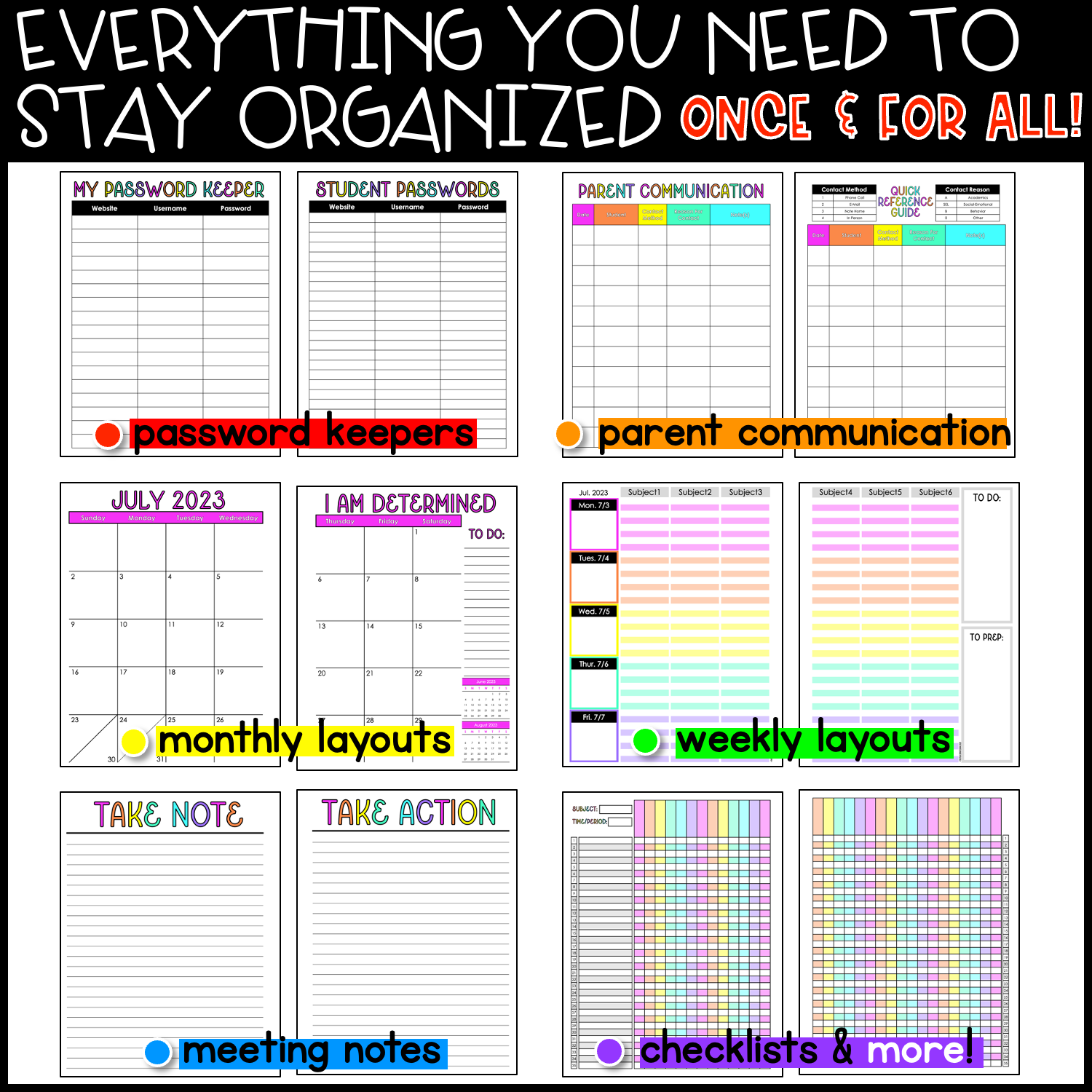 Editable Printable And Customizable Teacher Planner Teacher Binder The Teaching Texan Editable Printable And Customizable Teacher Planner Teacher Binder The Teaching Texan