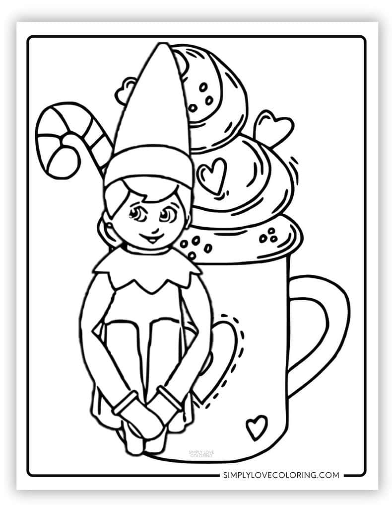 elf pictures to color