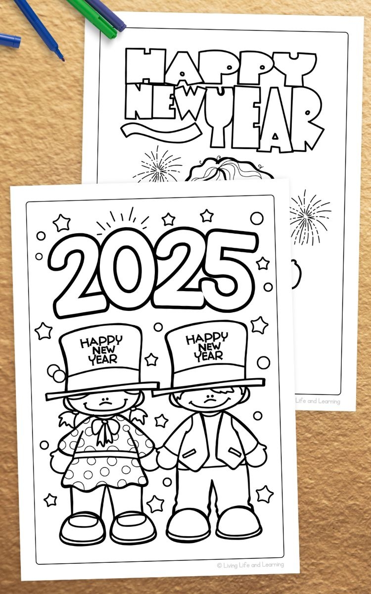 new year coloring pages