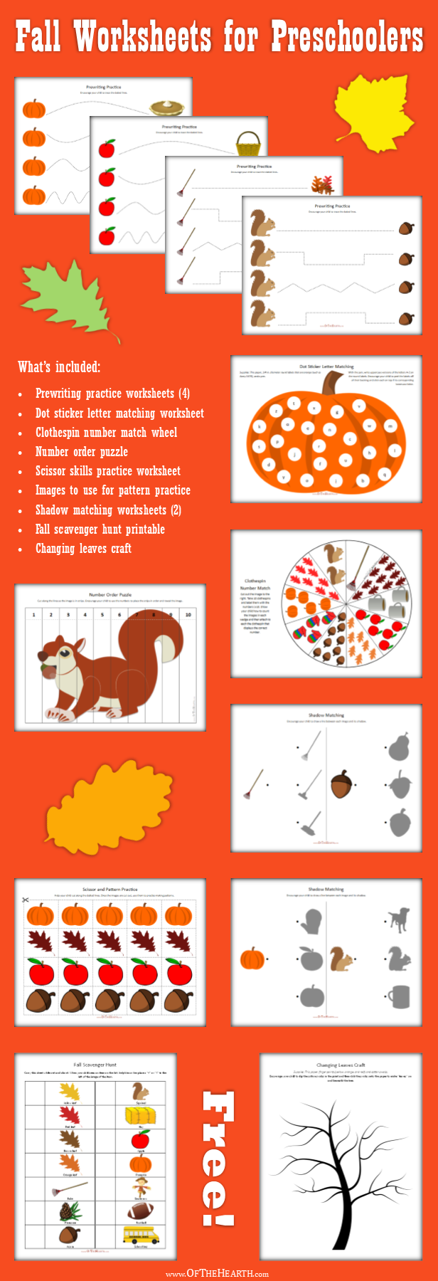free printable fall worksheets