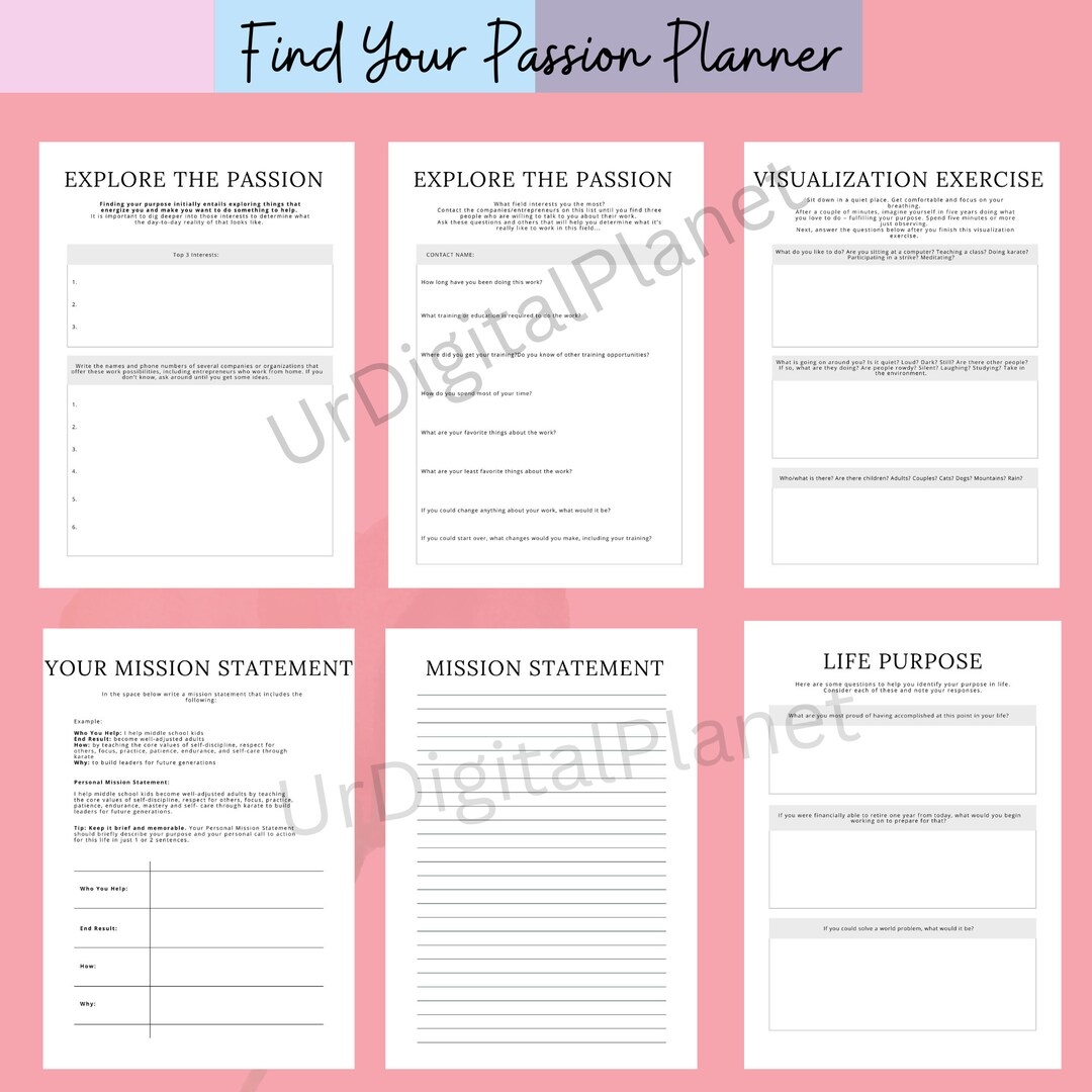 Find Your Passion Planner Digital Life Purpose Planner Digital Self Care Journal Etsy Find Your Passion Planner Digital Life Purpose Planner Digital Self Care Journal Etsy