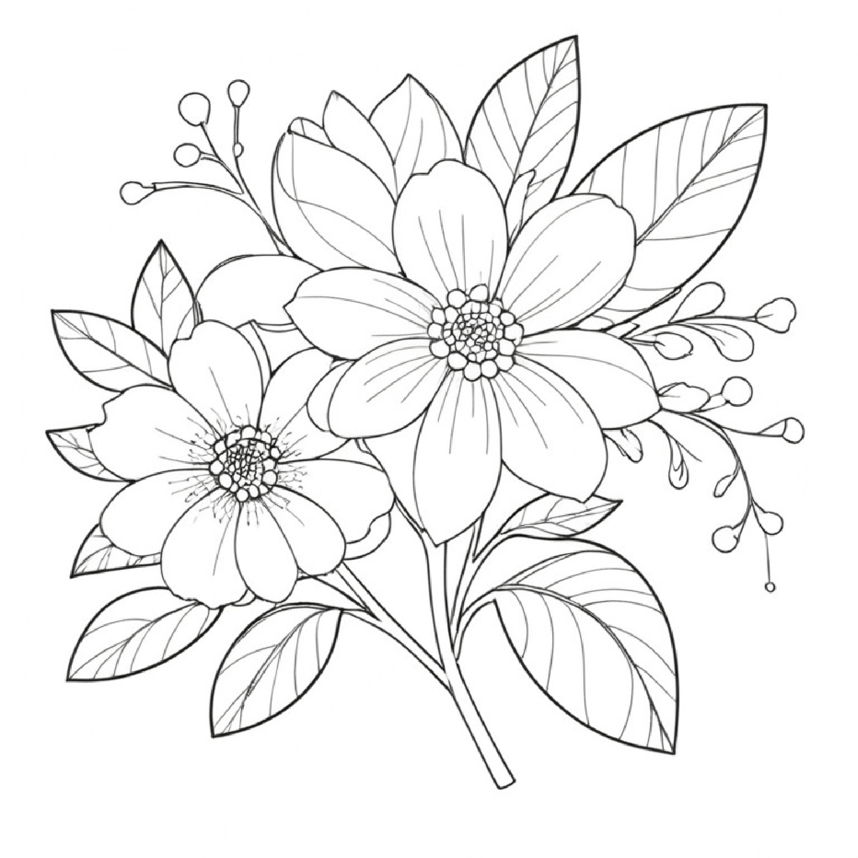 flower coloring page