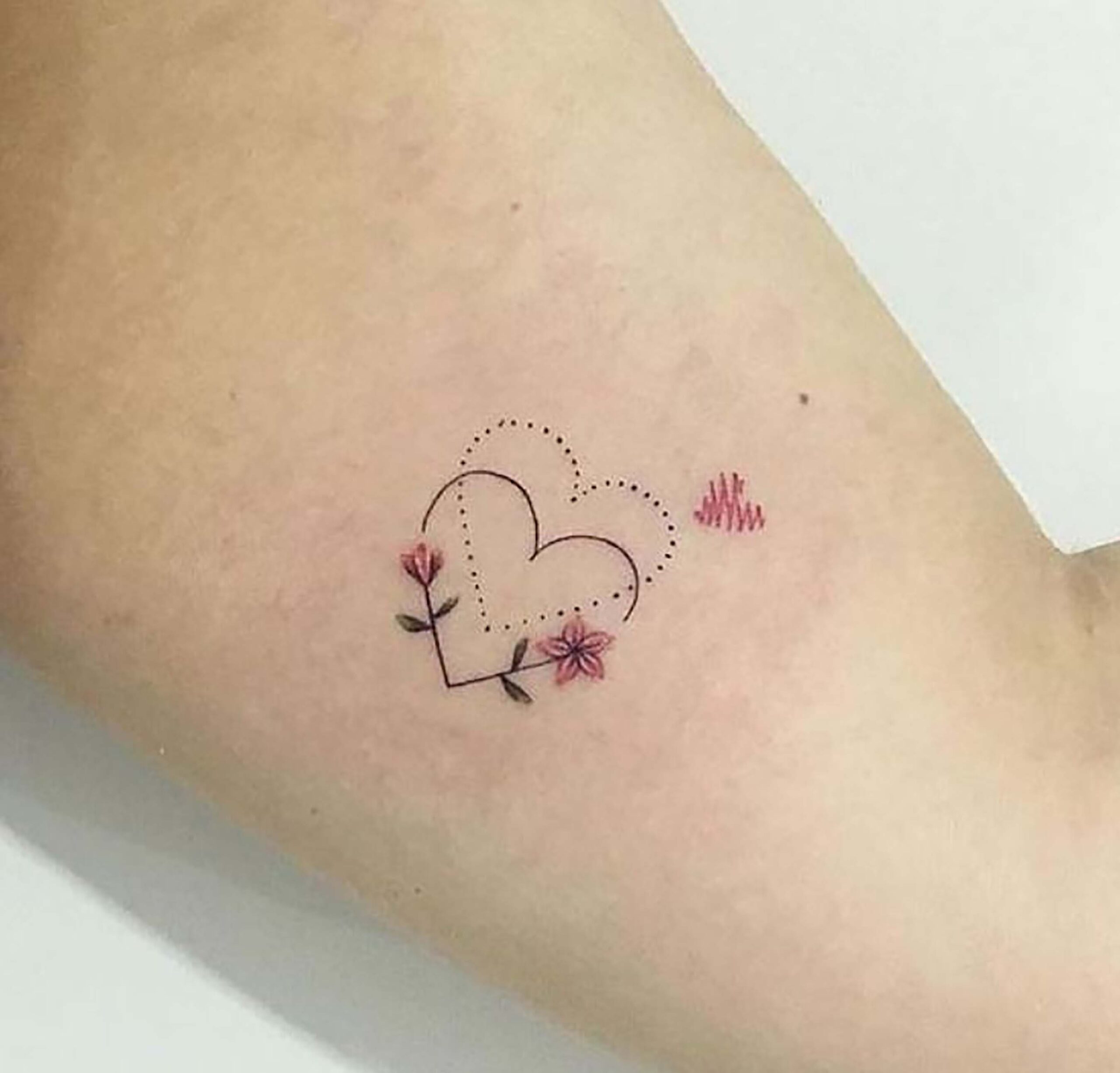 Flower Heart Temporary Tattoo Mini Couple Tattoo Custom Name Etsy Israel Flower Heart Temporary Tattoo Mini Couple Tattoo Custom Name Etsy Israel