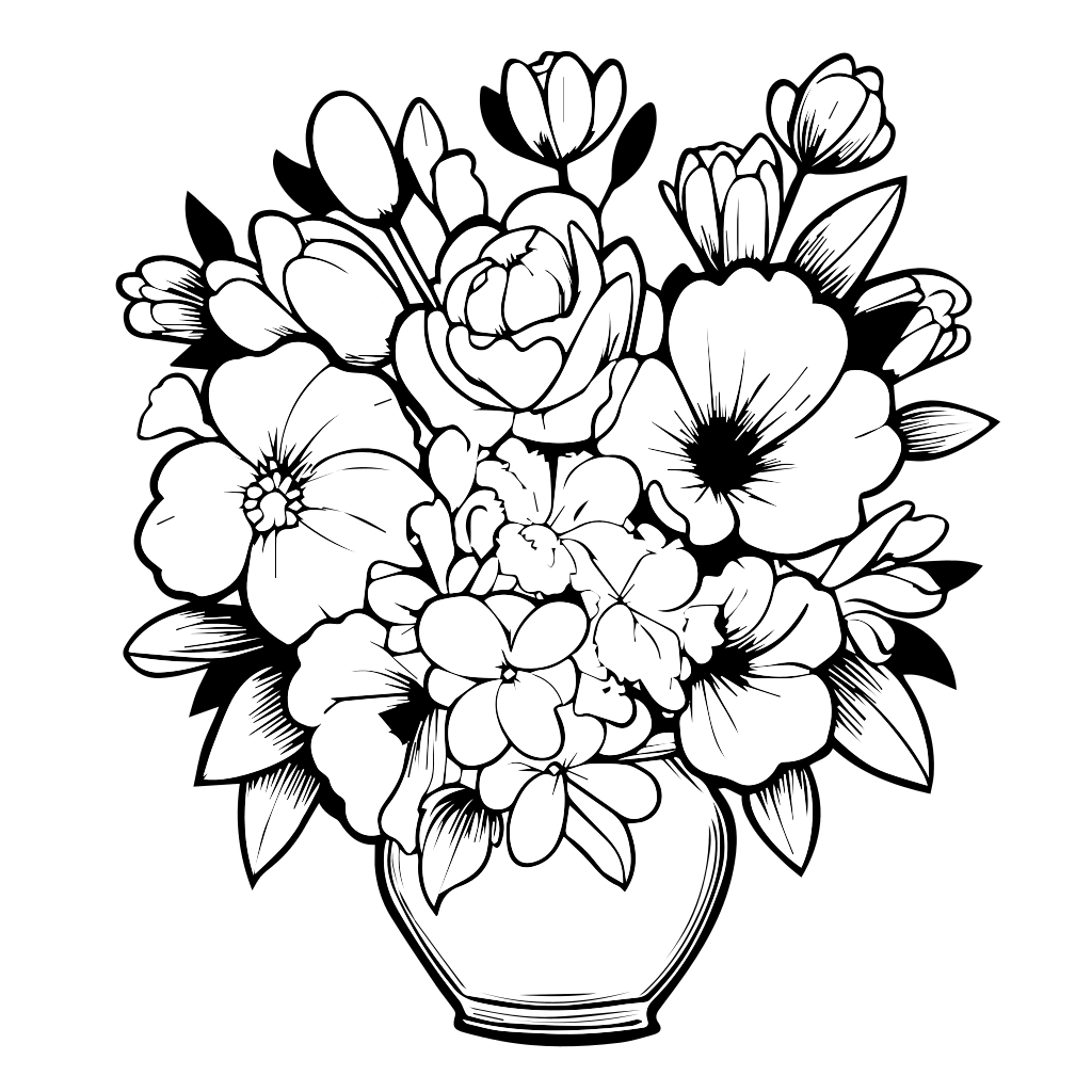 floral coloring pages