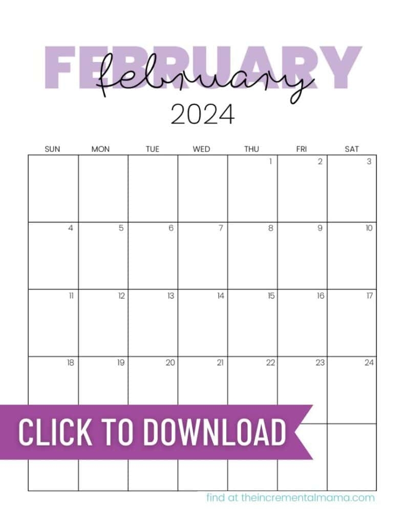 Free 2024 Monthly Calendar Printable Templates The Incremental Mama Free 2024 Monthly Calendar Printable Templates The Incremental Mama